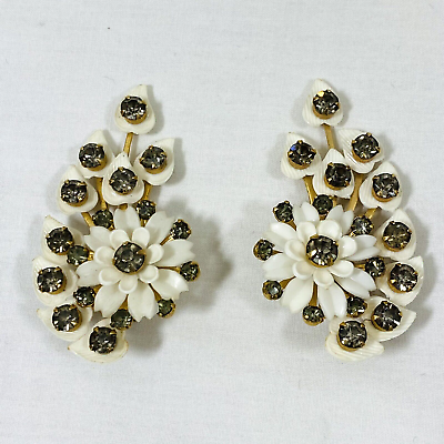 Large vintage sale clip on earrings