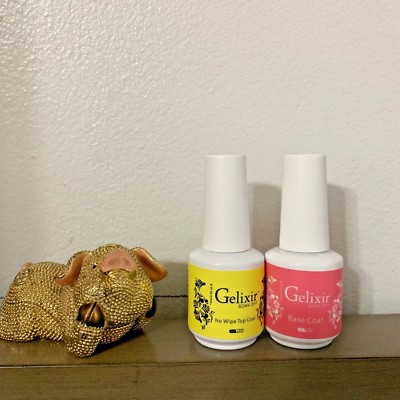 GELIXIR Soak Off Gel No Wipe Top & Base Duo On Sale!
