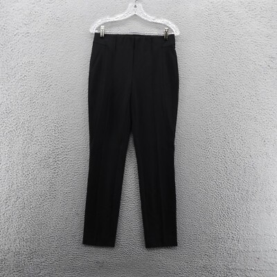 Lafayette 148 New York Slim Leg Pull On Pants Size Small Black Womens Career