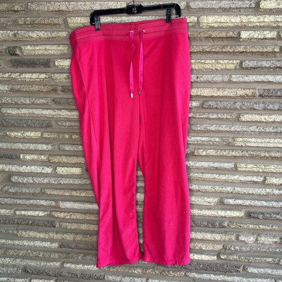 Danskin Now Bright Pink Fleece Lined Sweatpants Loungewear Pants 2XL