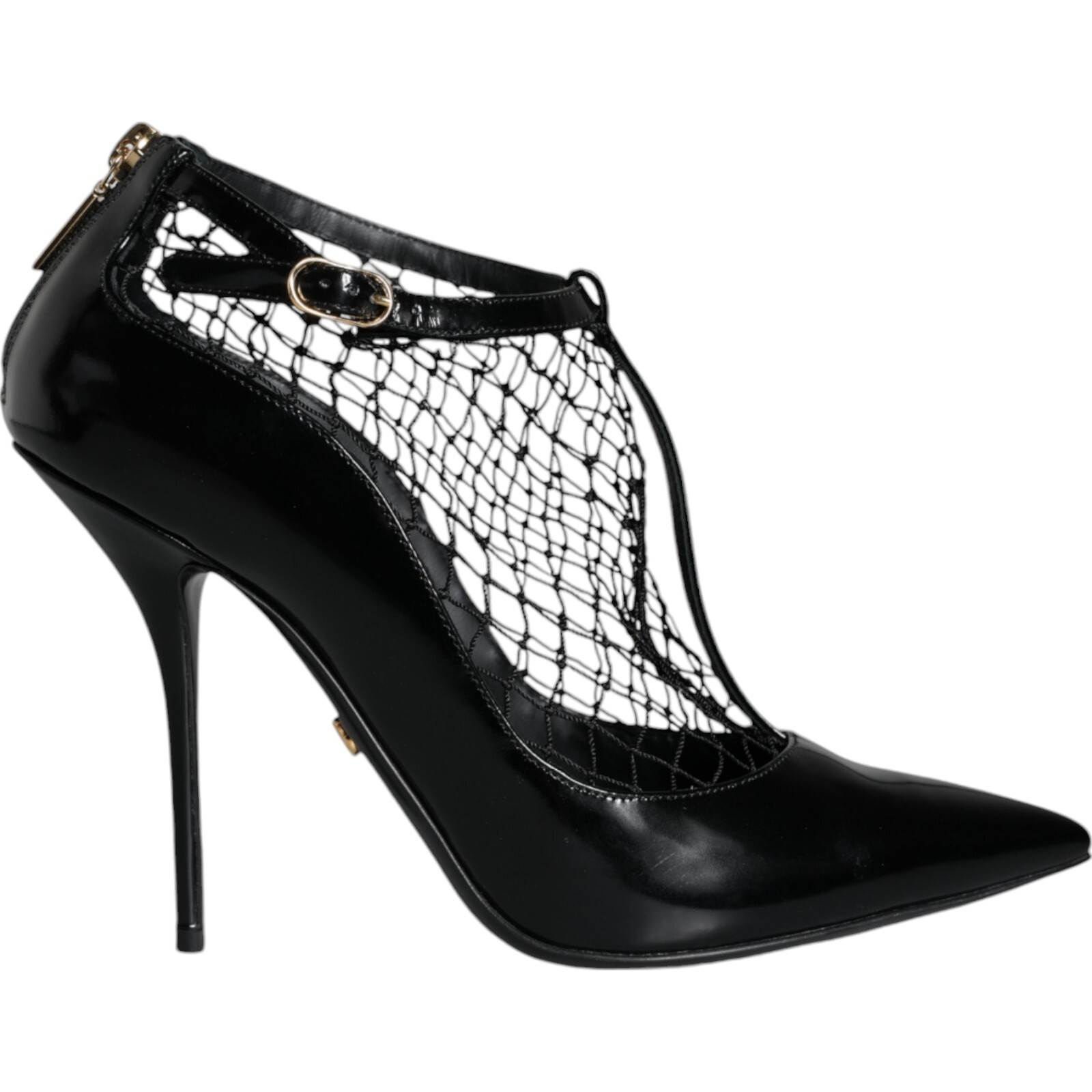 Туфли-лодочки DOLCE & GABBANA из черной сетчатой лакированной кожи на каблуке EU38.5 / 8 1200 долларов США