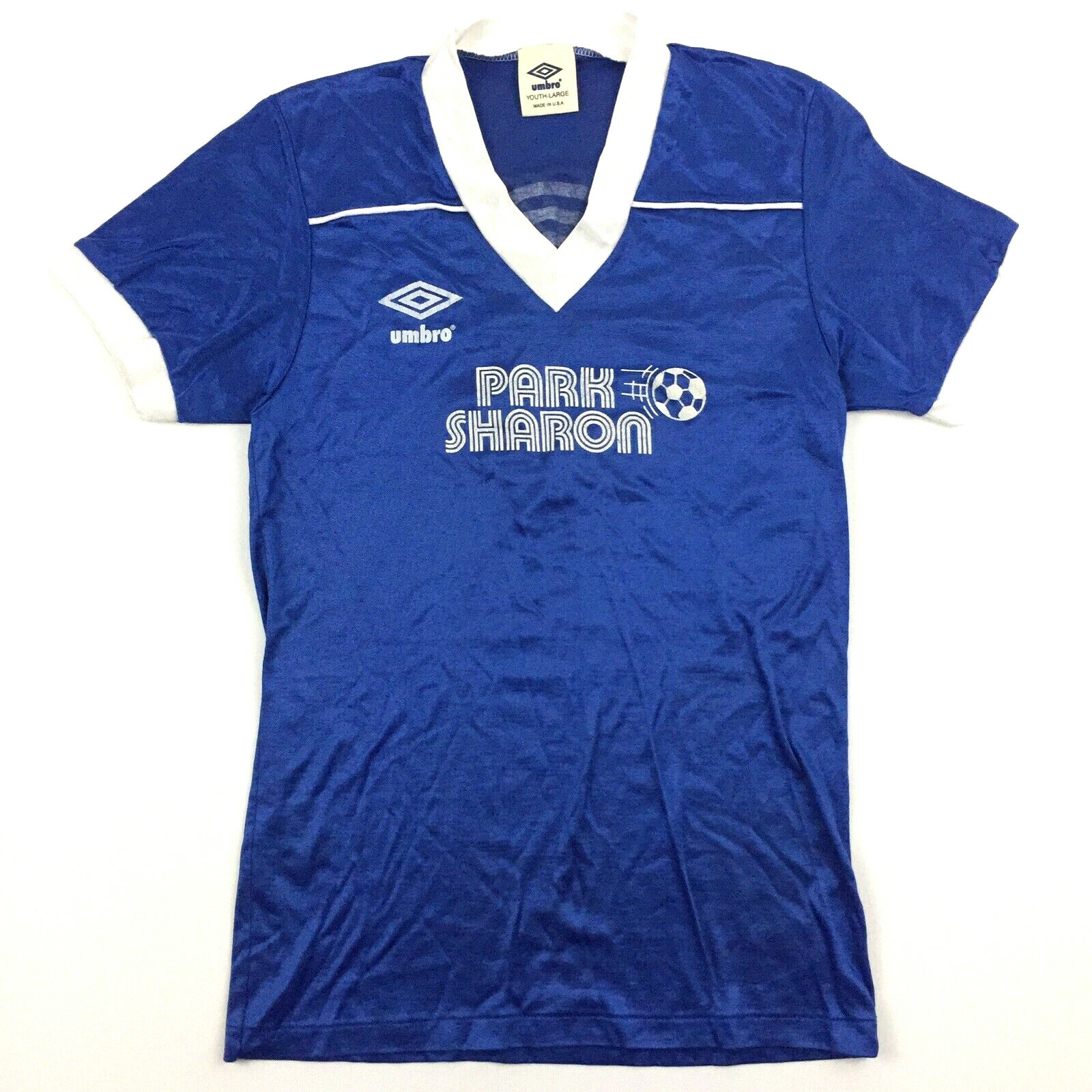 希少　UMBRO　03/04シャムロック・ローバーズ　Away S/S Vtg Umbro Youth Soccer Jersey Park Sharon #3 Football Shirt