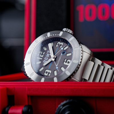 RGMT RGMT ALL BRITE AUTOMATIC STAINLESS STEEL WRISTWATCH RG-8053-55