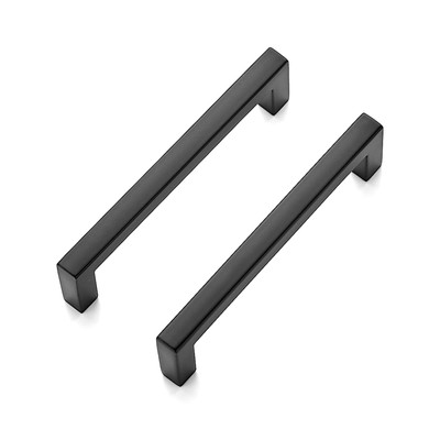 30 Pack Solid 3-3/4 Inch Center to Center Slim Square Bar Drawer Handles Kitc...