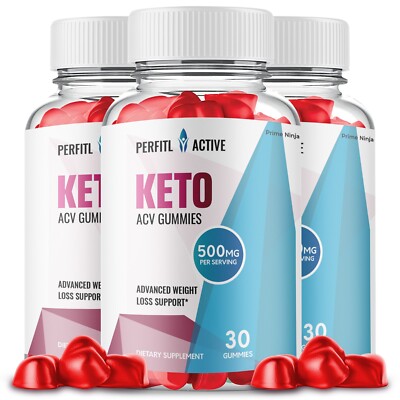 Perfitl Active Keto ACV Gummies, Perfitl Activ Max Strength Gummies (3 Pack)