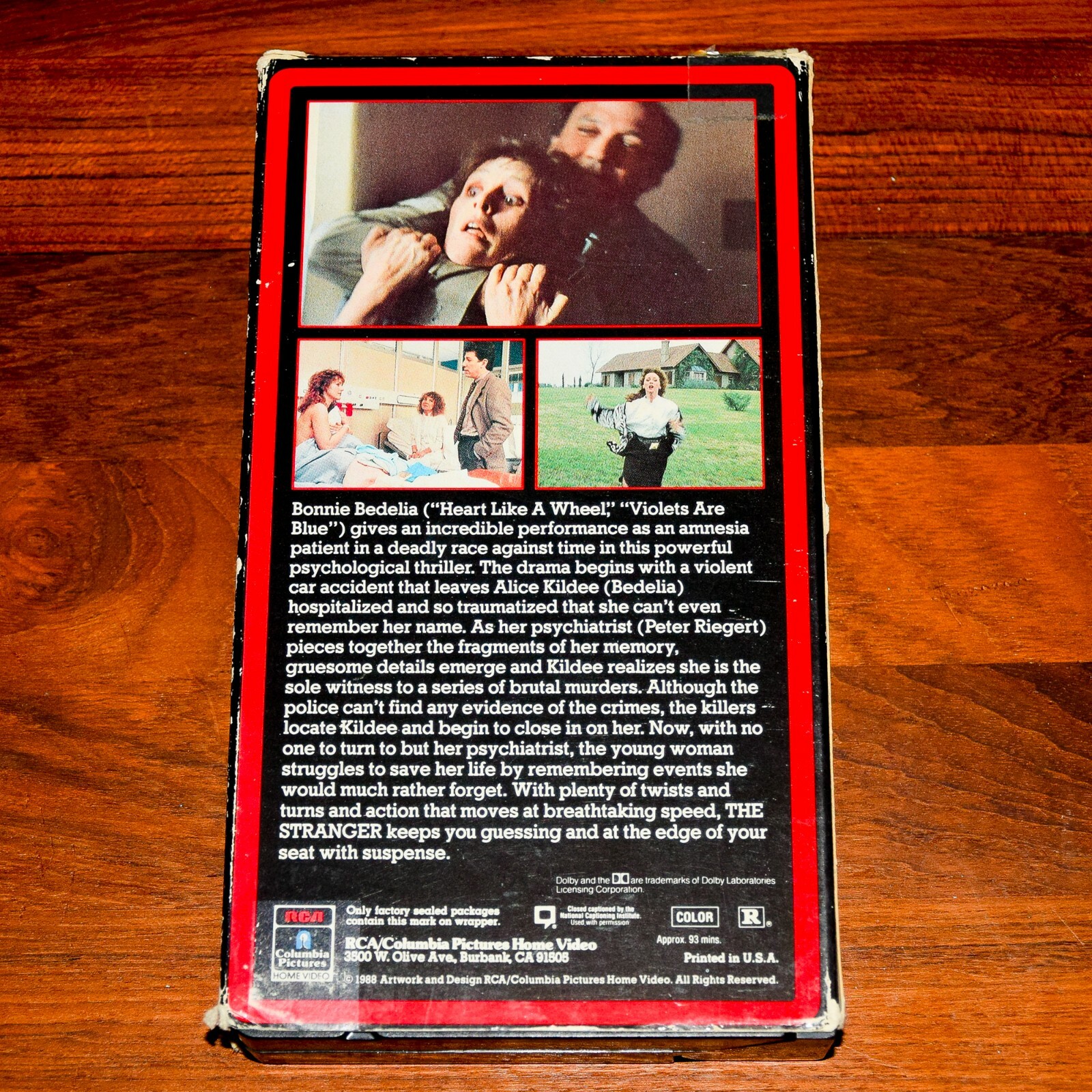 The Stranger - (1988) - VHS Horror - RARE RCA