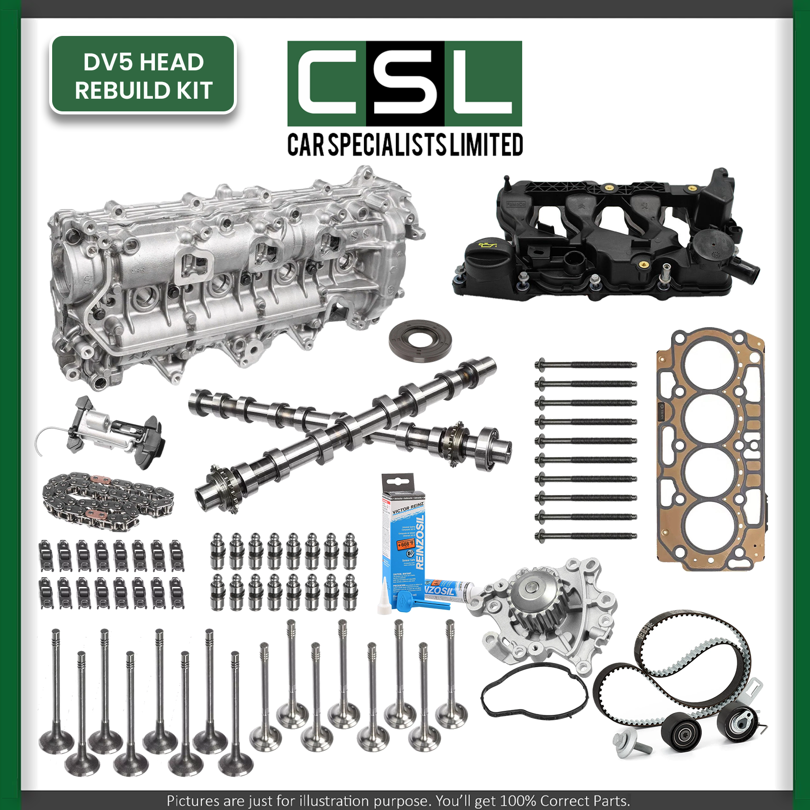 FOR DV5R FULL CAMSHAFT HOUSING CARRIER KIT REBUILD PARTS PEUGEOT 1.5 BLUEHDI 16V