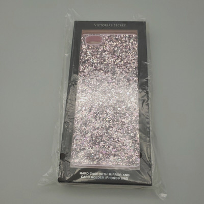 Victoria Secret iPhone 6 6S Hard Case NEW Pink Glitter Bling Mirror Card Holder