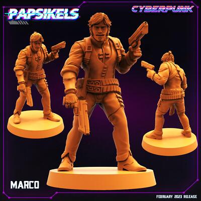 3D Printed Papsikels Cyberpunk  Sci-Fi - Marco - 28mm 32mm