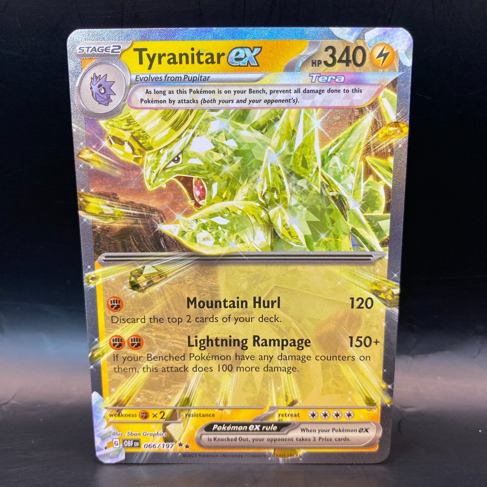 Tyranitar ex 066/197 Obsidian Flames Double Rare NM Pokemon