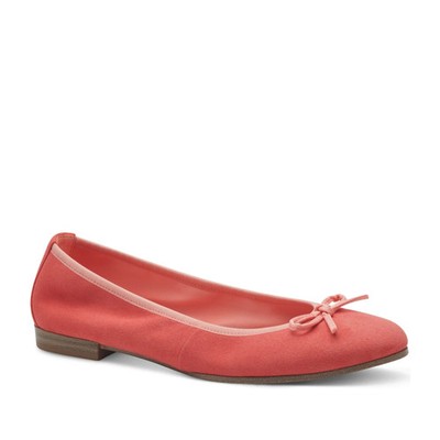 Tamaris Women's Ladies Red Leather Ballet Flats Casual Fashion 1-22166-44535