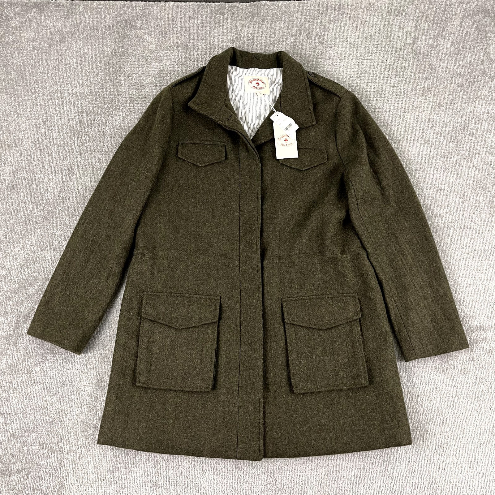 BROOKS BROTHERS Jacket Womens Size 14 Green Wool Long BROOKS BROTHERS Jacket Womens Size 14 Green Wool Long