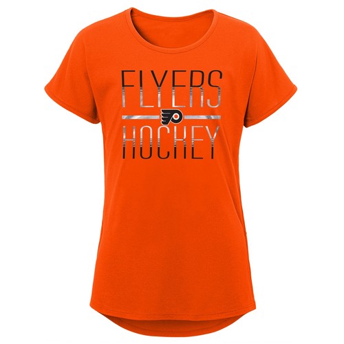Футболка NHL Youth Girls Philadelphia Flyers Glory с коротким рукавом в стиле Доломан