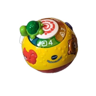 Vtech Wiggle and Crawl Ball Interactive Toy Babies Sounds Lights Spins