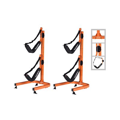Storage Rack - Two 73.25-in Freestanding Kayak Stands With D...