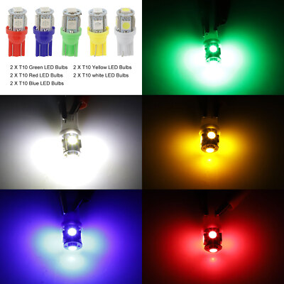 70PCS T5 T10 5050-SMD LED Speedometer Instrument Gauge Cluster Dash Light Bulbs