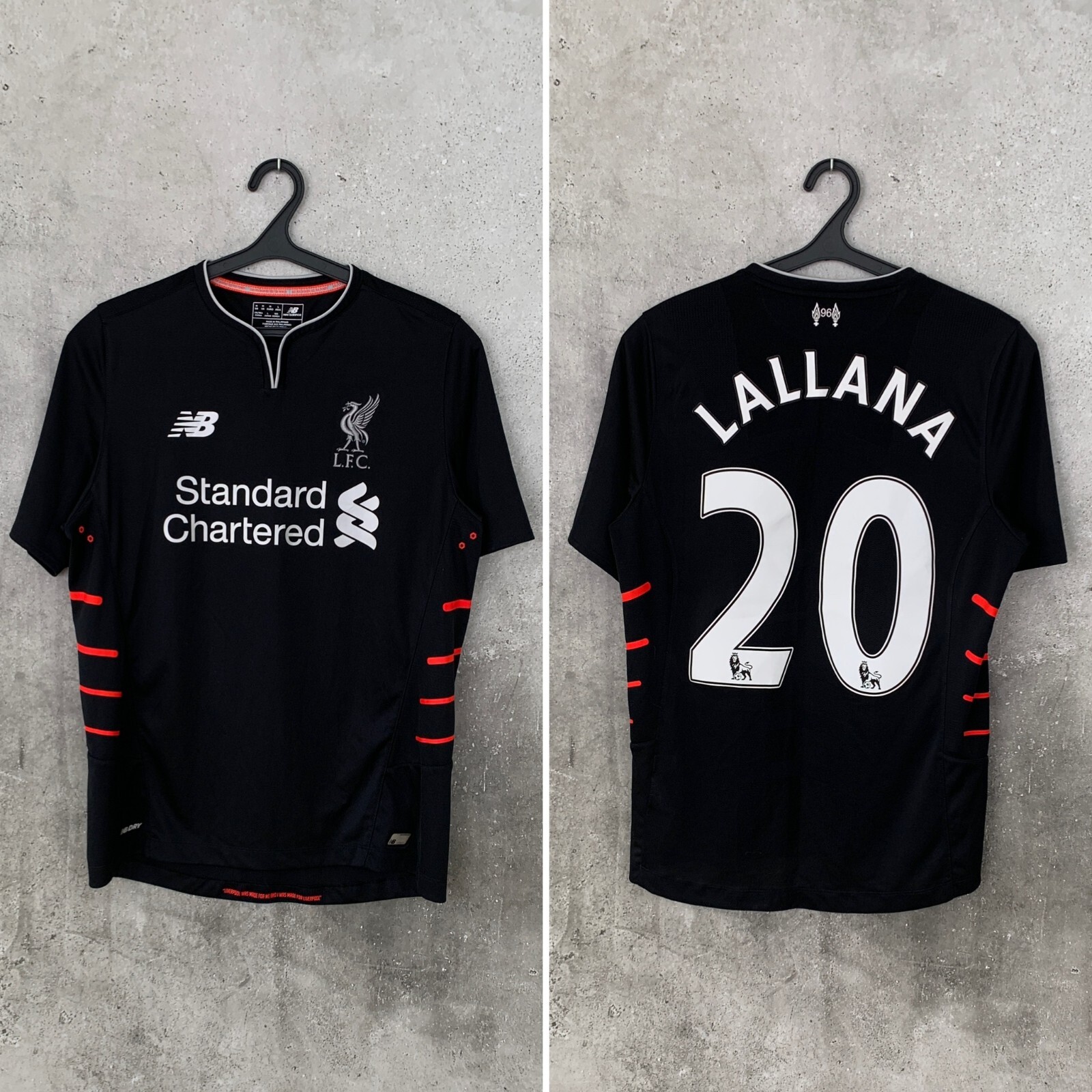 応援グッズ Liverpool FC Mens LIVERPOOL 2016 2017 AWAY FOOTBALL SHIRT #20 LALLANA NEW