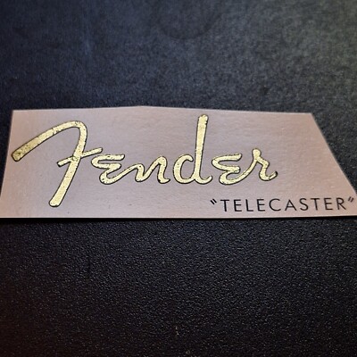 2-Pack Telecaster 50s Blem Headstock Waterslide Decal Metallic Gold 50s NEW