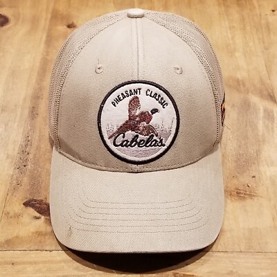Cabela's Pheasant Hunting Hat Cap Snapback Brown Patch Bird Classic Hunt