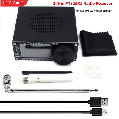 ATS25X2 Radio Receiver FM RDS AM LW MW SW SSB DSP Receiver w/WIFI Antenna 2.4''