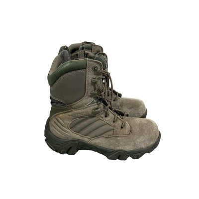 BATES MEN'S BOOTS 7.0 SAGE GREEN PREOWNED SIDE ZIP E04276 GX-8 