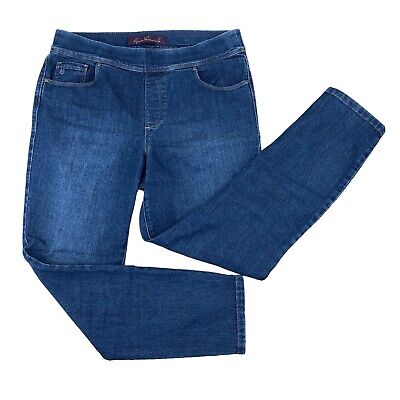 Gloria Vanderbilt Women Blue Denim Jeans Size 10 Mid-Rise Pull-on Skinny Stretch