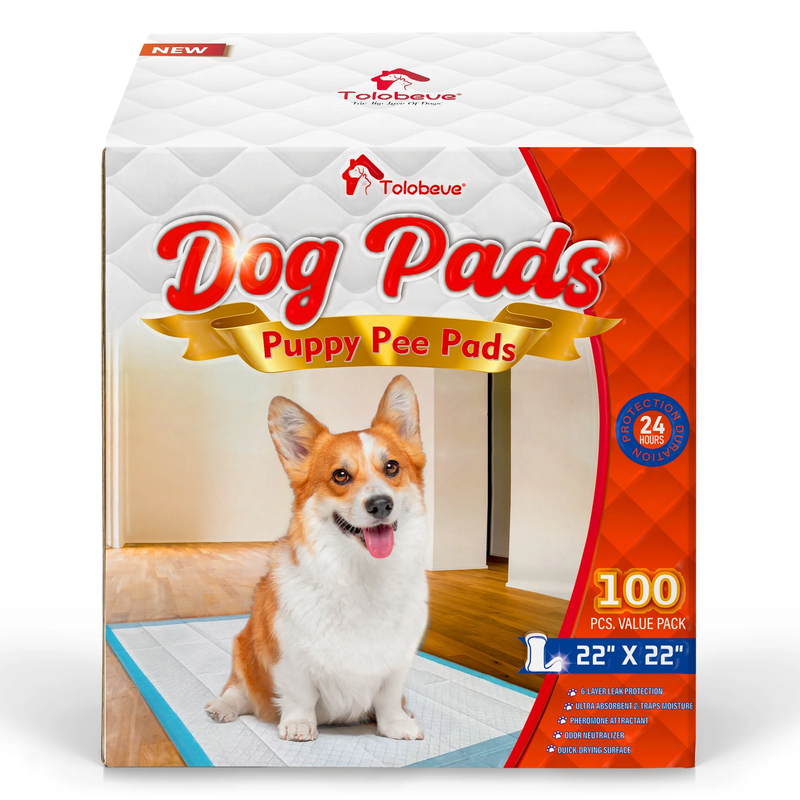 Puppy Pads Training Pads, Large, 22 in X 22 In, 100 Count Disp...