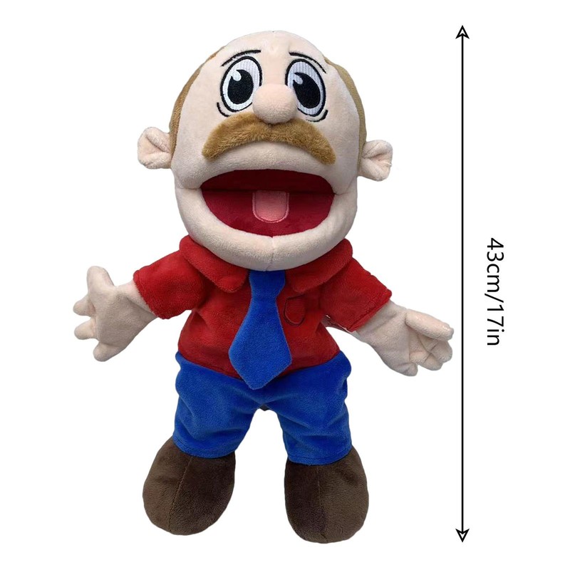 Jeffy Hand Puppet Cartoon Plush Toy Stuffed Doll Soft Figurine Kids Baby Gift--
