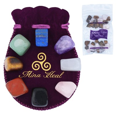 Chakra Stones Set of 7+1, Protection Crystals for Chakra Balancing, Healing C...