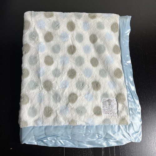 White Blue Gray Polka-dots Satin Trim