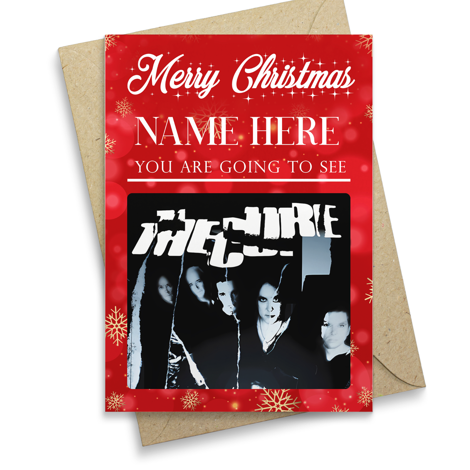 YOU'RE GOING TO SEE THE CURE ROCK CONCERT 2026 PERSONALISED CHRISTMAS GIFT CARD