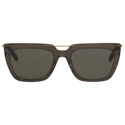 Pre-owned Alexander Mcqueen Gray Flat Top Sunglasses W/ Gold Details,