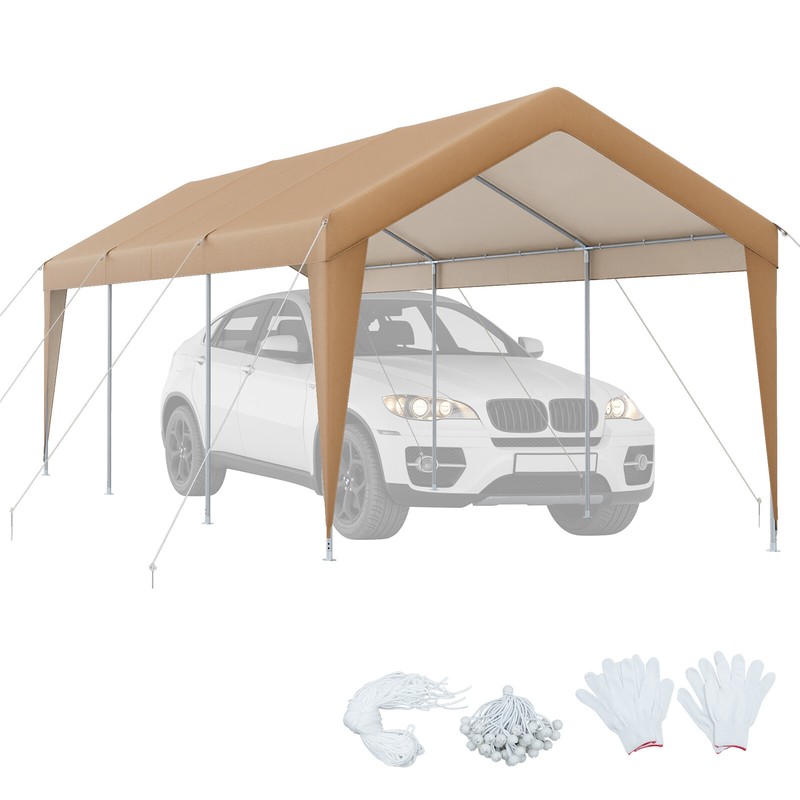Carport Garagenzelt Pe Zeltgarage 301x600x285cm Tragbar Schuppen Auto Garage