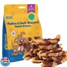 gazeupon Dog Treats，ChickenandDuck Wrapped Sweet Potato，Healthy Training Snacks for Dogs, Rawhide Free,14.1 oz
