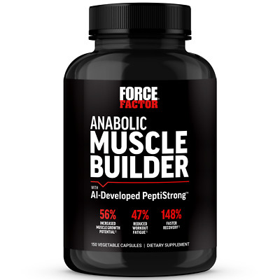 FORCE FACTOR Anabolic Muscle Builder, Muscle Building Supplement, 150 Capsules