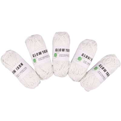 5 Rolls Glow in The Dark Yarn 58 Yard Luminous Yarn for Crocheting Soft teRbu
