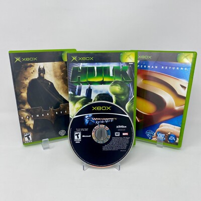 Xbox Superhero Lot - 4 Games - Batman Begins, Wolverine's Revenge & More