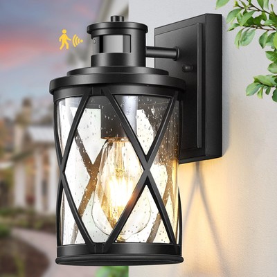 Motion Sensor Outdoor Lights, Outside Lights for House Dusk to Dawn, Black Ex...