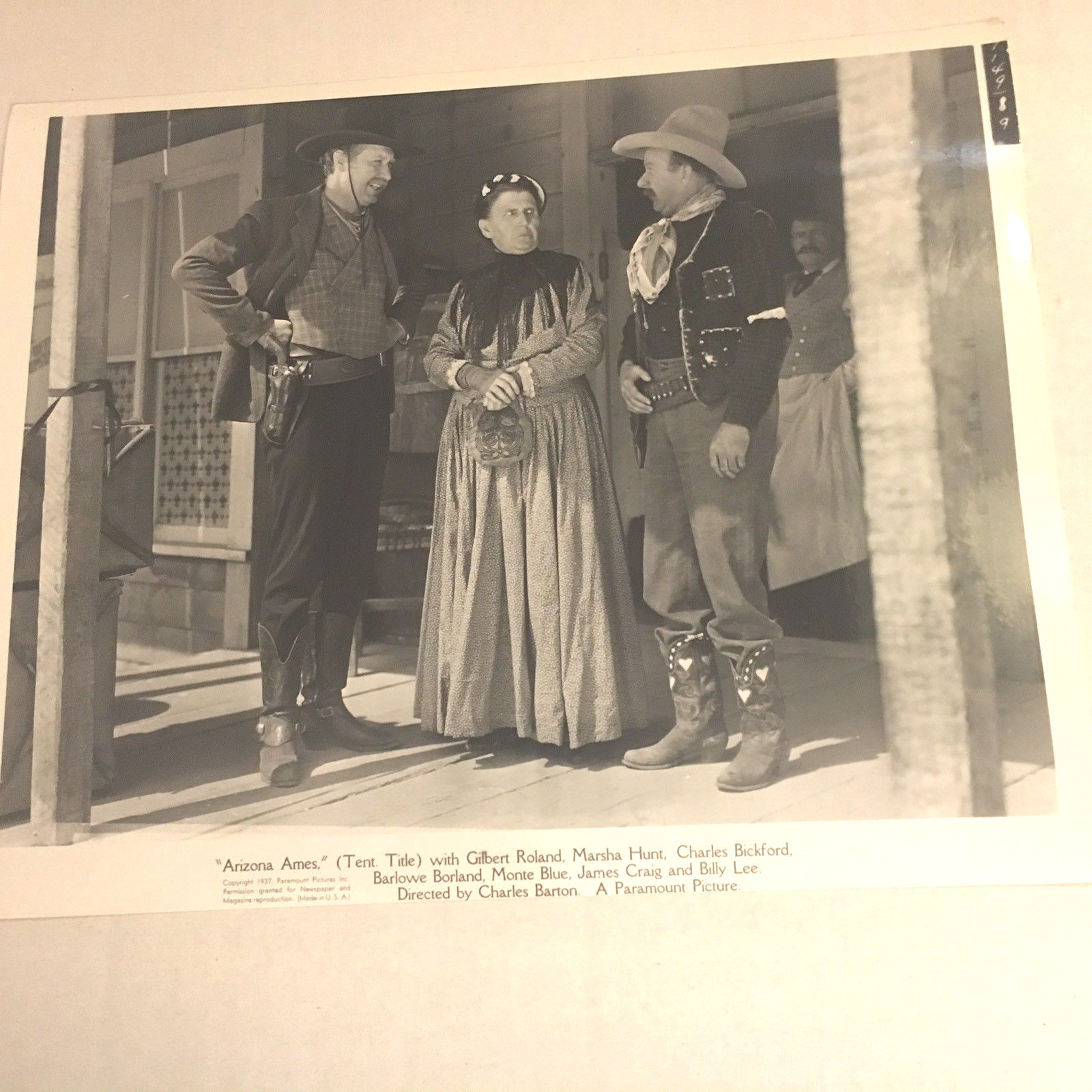 Vintage Original 1937 Film Photo ARIZONA AMES Pre THUNDER TRAIL WESTERN