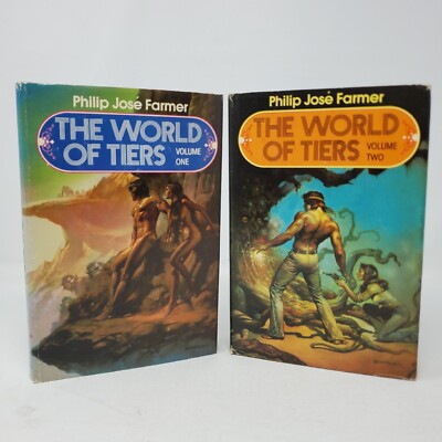 The World of Tiers Volume 1 and 2 by Philip Jose Farmer (BCE, Hardcover, DJ)
