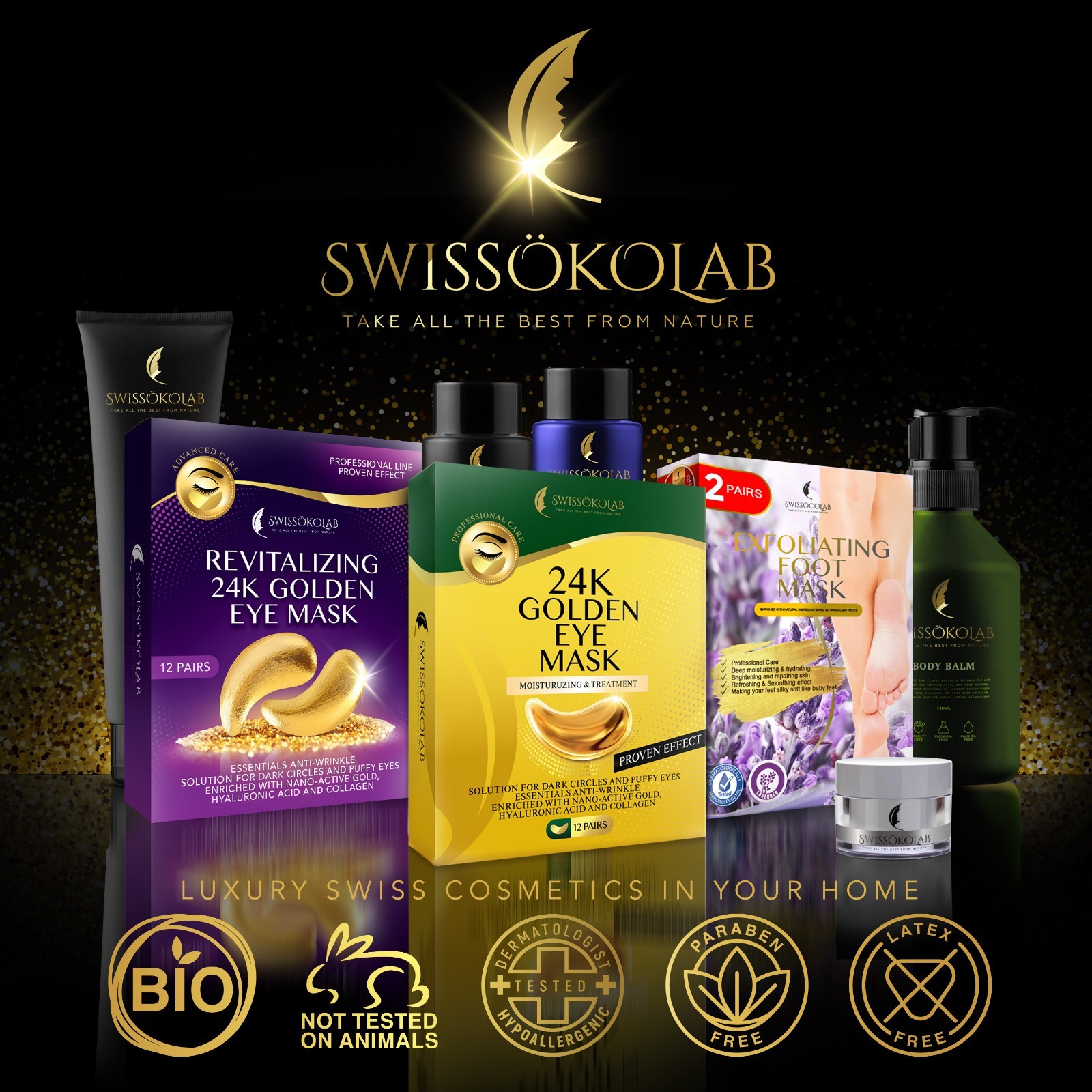 Under Eye Patches 24 K Gold Eye Mask Collagen Eye Pads Anti Dark Circle 