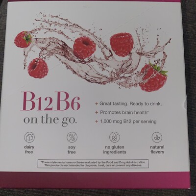 B12B6 On The Go, Raspberry, 12 Packets, 1 fl oz (30 ml) Each