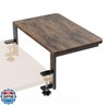 ART-GIFTREE Desk Extender, 15-inch Clamp-On Desk Shelf, Height-Adjustable Desktop Shelf Organizer for Monitors Office and Gaming Accessories, Arm Support Table Extension, 44lbs Heavy Duty, Darkbrown