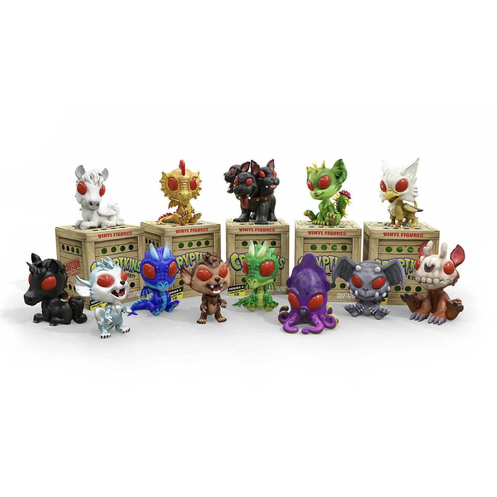 Cryptozoic CRYPTKINS Wave 2 Vinyl Figures w/Crate & Trading