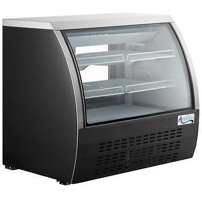 47" Black Curved Glass Refrigerated Deli Case
