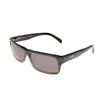 Jil Sander Sunglasses - JS663S - Striped Green - Unisex - Solid Color Gray Lens