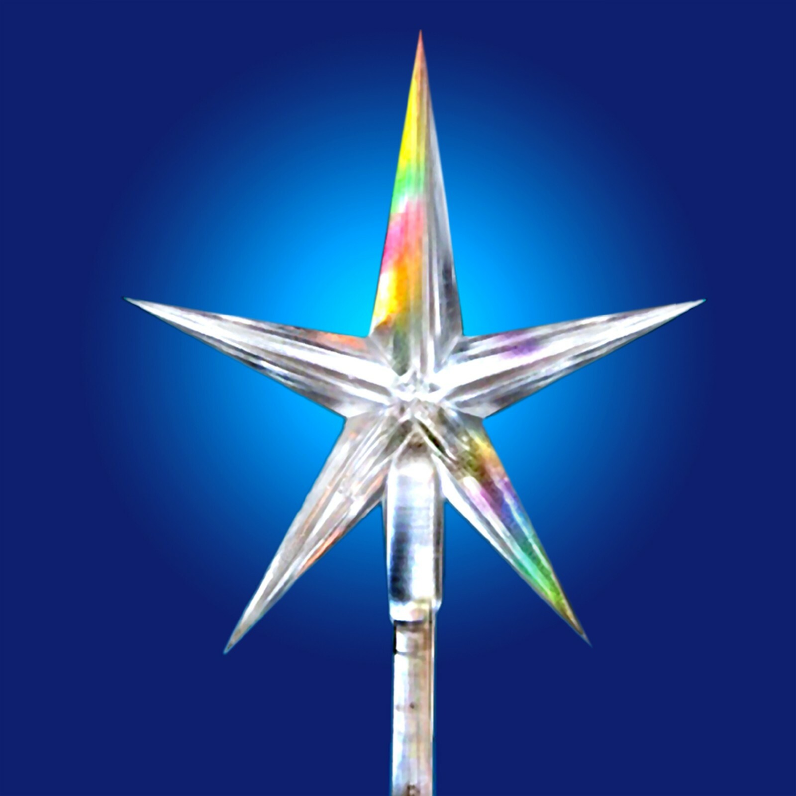 Large Clear Iridescent Aurora Star for Vintage Ceramic Christmas Trees 2.5" Wide