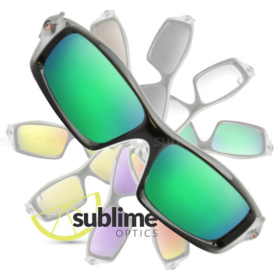 POLARIZED Metallic Emerald Green Replacement Lenses For Oakley Monster Pup