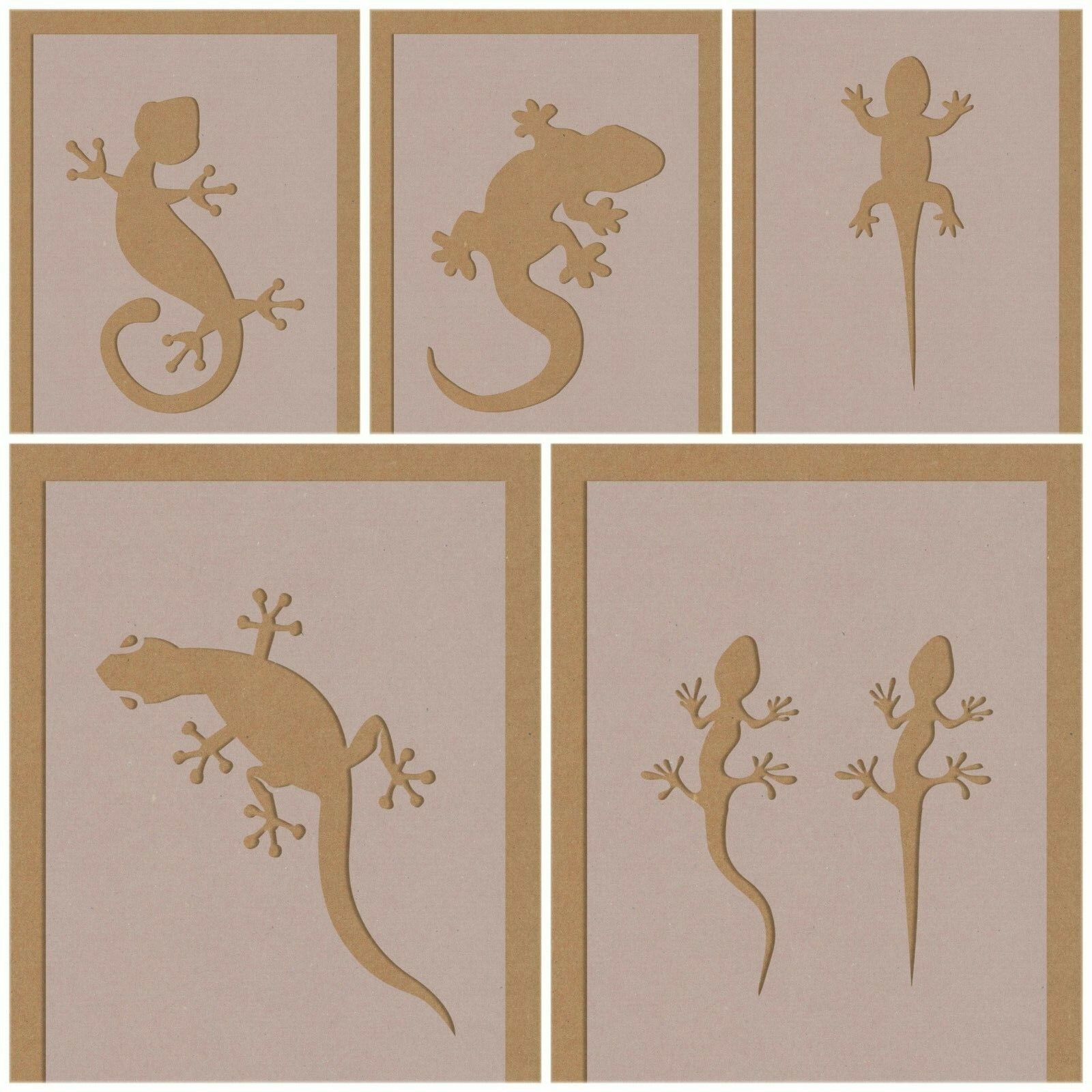 gecko-lizard-stencils-multiple-styles-craft-face-paint-animal-designs-ebay