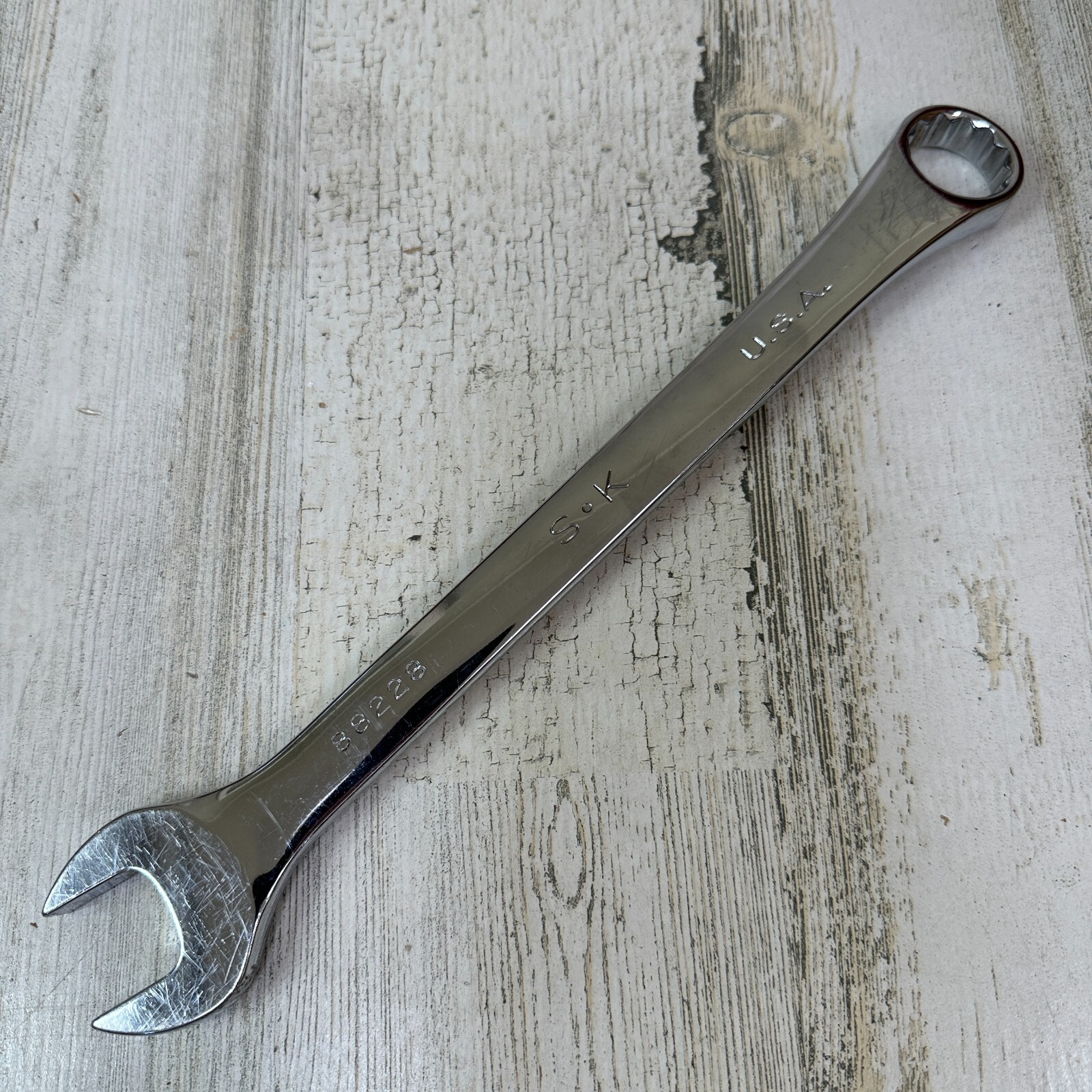 SK Professional Tools 88228 7/8" 12pt SuperKrome Fractional Combo Wrench USA